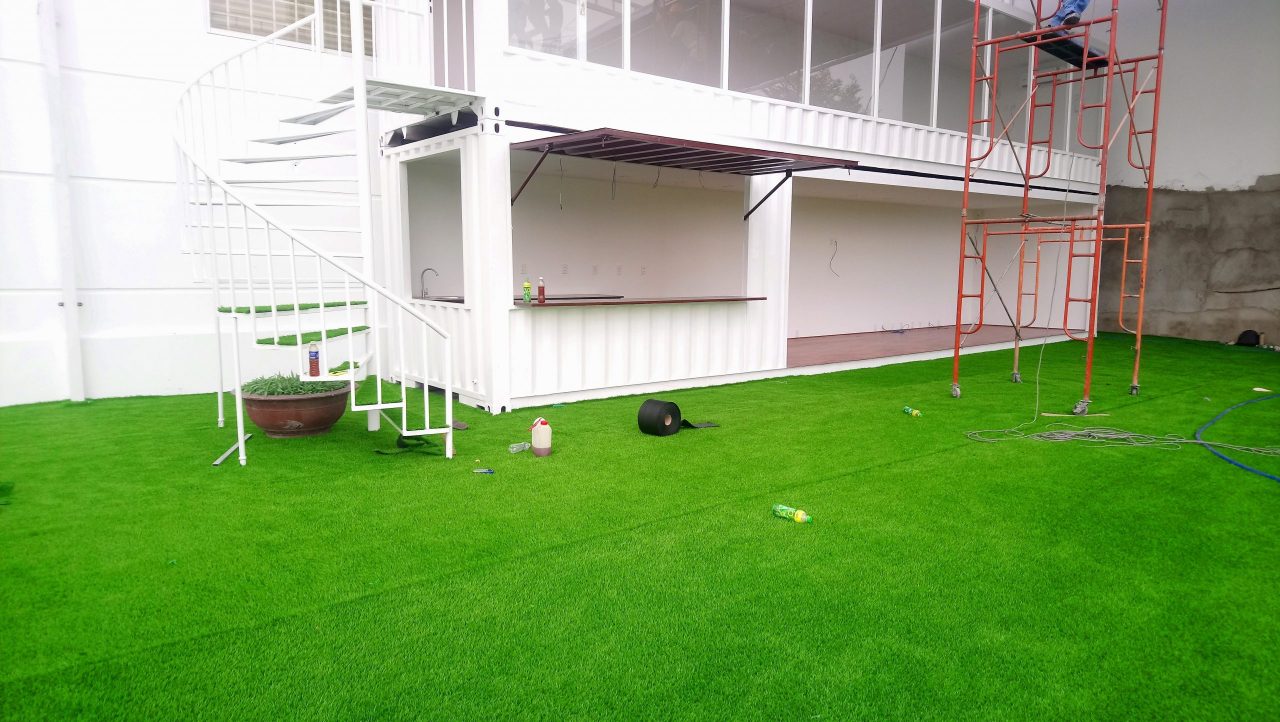 thảm cỏ nhân tạo sân vườn quận 10